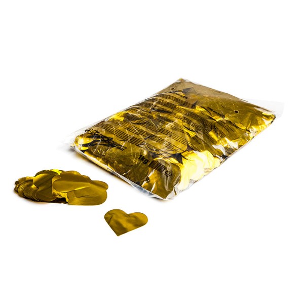 »slowfall« Konfetti Goldene Herzen (metallic), Ø 55mm, 1kg