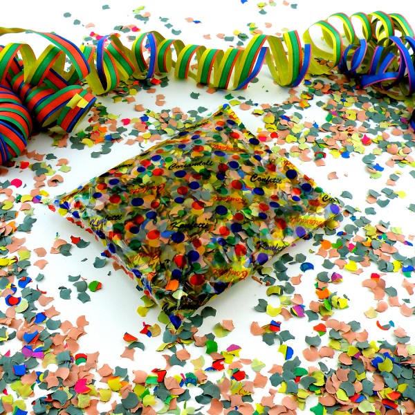 Konfetti im Beutel, bunt - 50 gr.