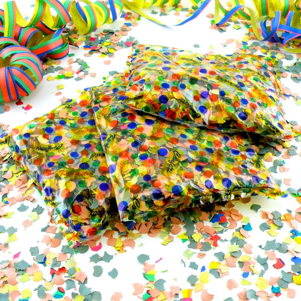 500g Konfetti im Beutel, bunt - 10x 50 gr.