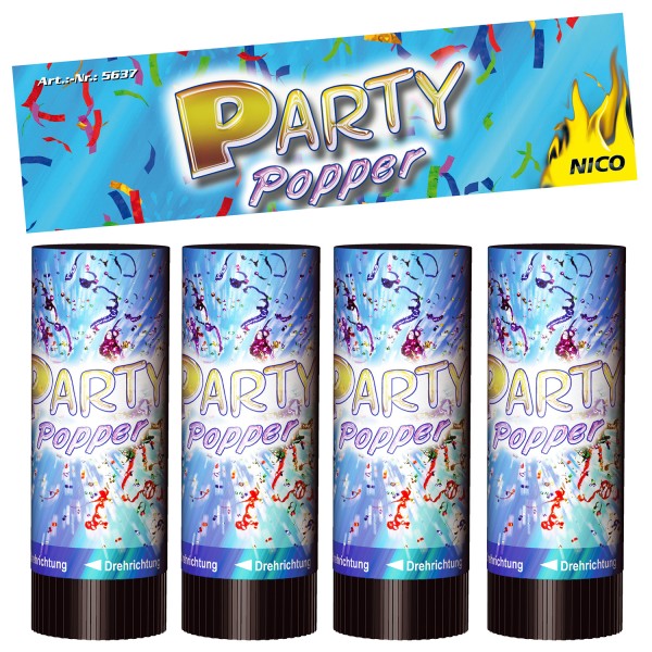4 Party Popper - Multicolor